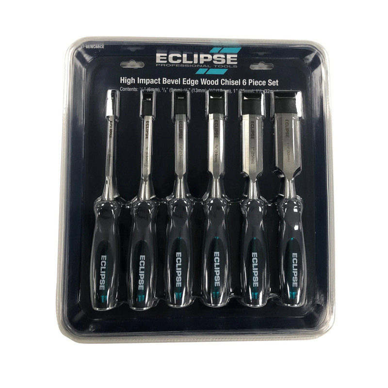 6pc High Impact Through Tang Chisel Set 1/4", 3/8", 1/2", 3/4", 1", 1-1/4"